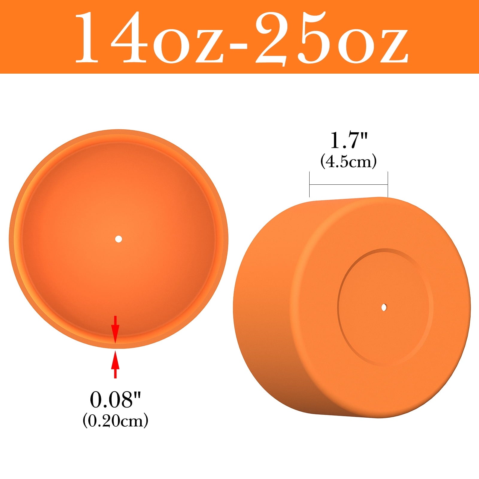 Linkidea 2 Pack Water Bottle Boot Compatible with CamelBak Eddy+20oz/25oz, Chute Mag 20oz/25oz, Carry Cap, Silicone Anti-Slip Bottle Bottom Bumper Protector (Orange) QUIX