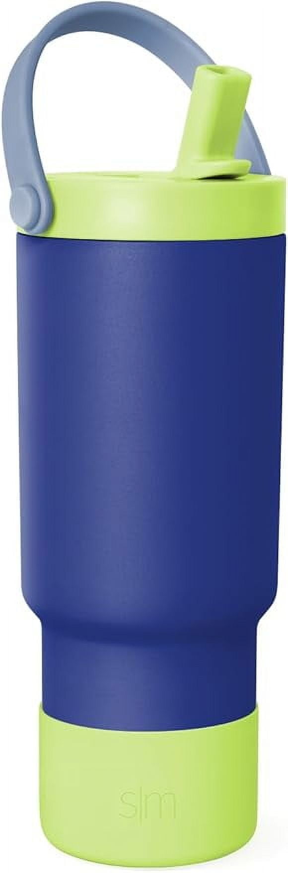 Simple Modern 24 fl oz Insulated Stainless Steel Trek Pivot Tumbler with Straw Lid and Top Handle|Seaside Blue RXQR