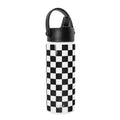 Simple Modern 18 fl oz Insulated Stainless Steel Summit Wide Mouth Water Bottle with Handle and Straw Lid|Black and White Checkmate IYLV