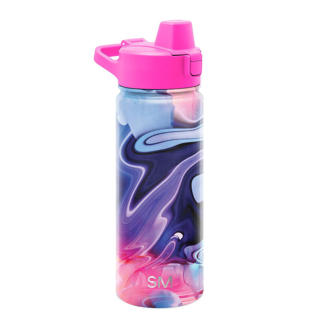 Simple Modern 18 fl oz Insulated Stainless Steel Summit Water Bottle with Covered Silicone Straw Lid | Dreamcicle QLTG