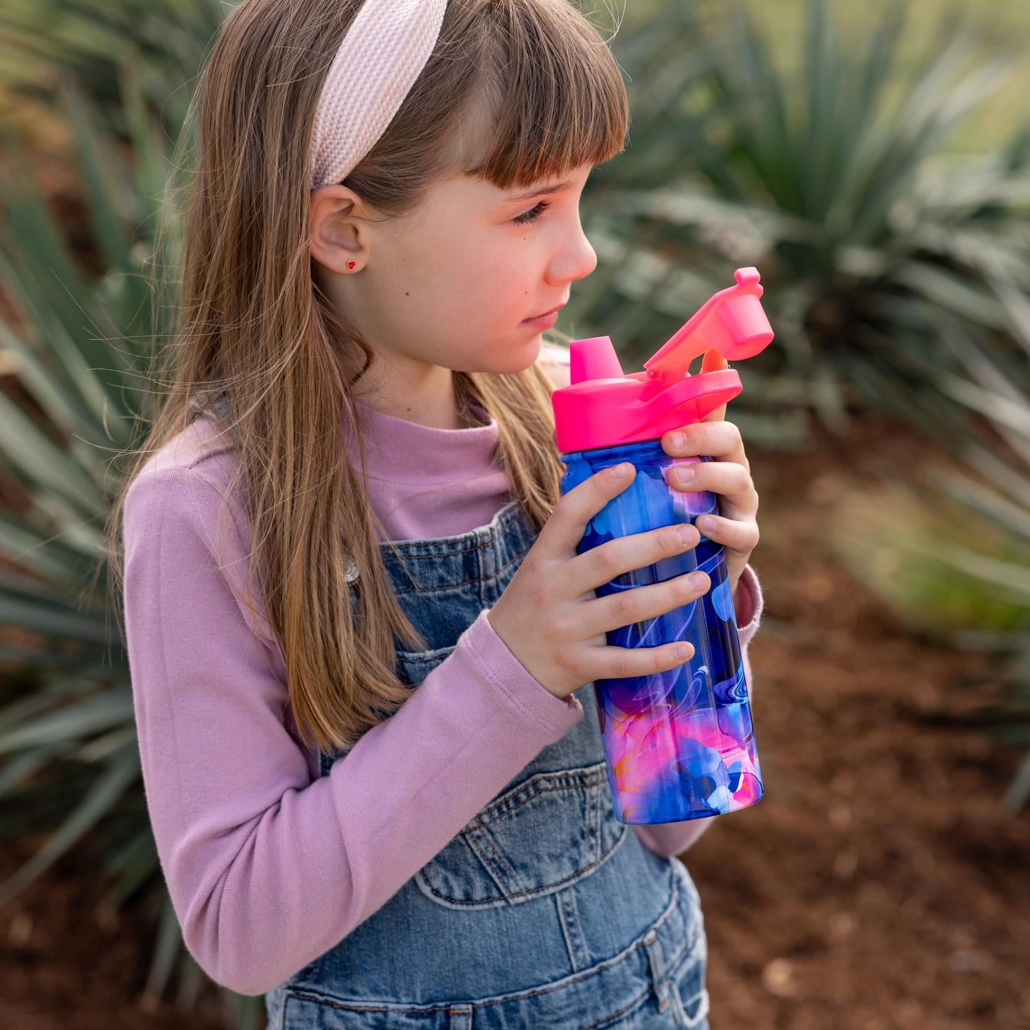 Simple Modern 18 fl oz Insulated Stainless Steel Summit Water Bottle with Covered Silicone Straw Lid | Dreamcicle QLTG