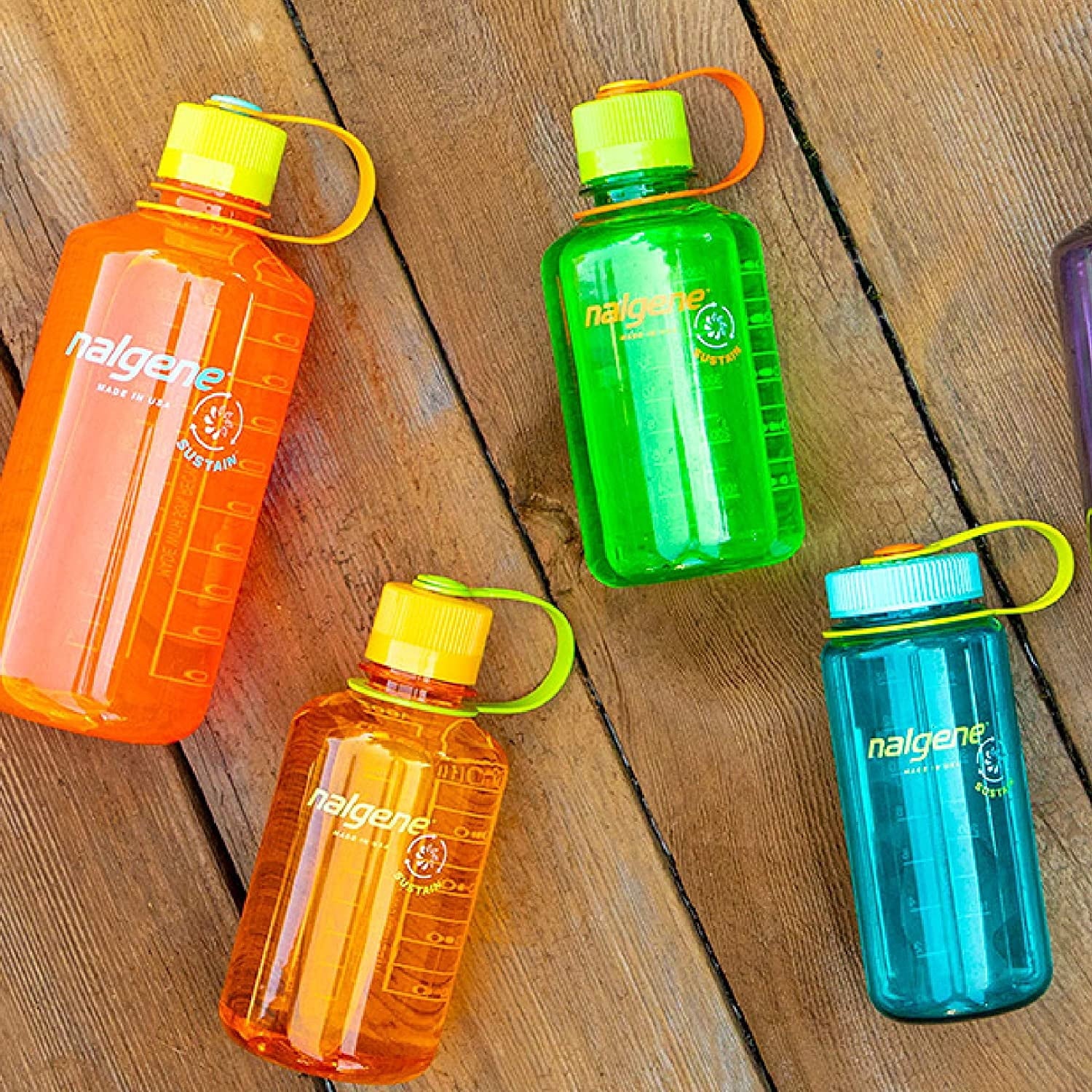Nalgene Sustain 16 oz. Narrow Mouth Water Bottle - Cornflower Blue ZU3K