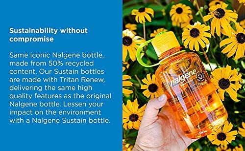 Nalgene Sustain 16 oz. Narrow Mouth Water Bottle - Cornflower Blue ZU3K