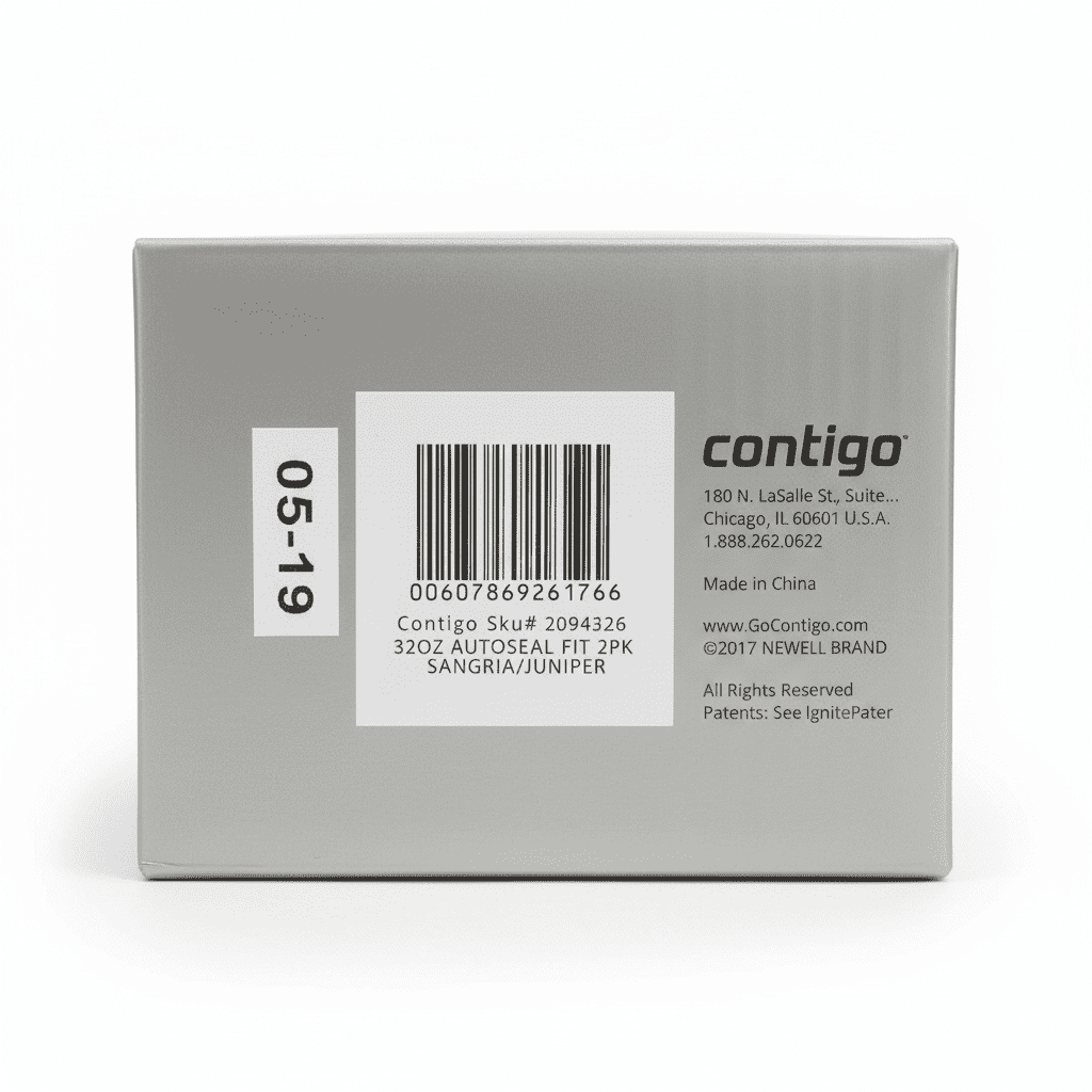 Contigo 32oz AutoSeal Fit Water Bottle 2-Pack Sangria Juniper New Damaged Box 5HZ5