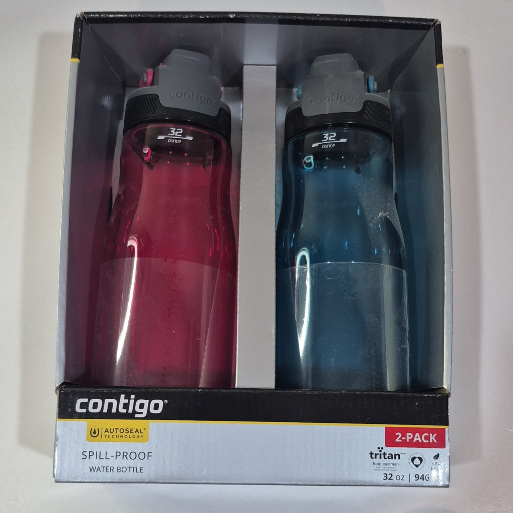 Contigo 32oz AutoSeal Fit Water Bottle 2-Pack Sangria Juniper New Damaged Box 5HZ5