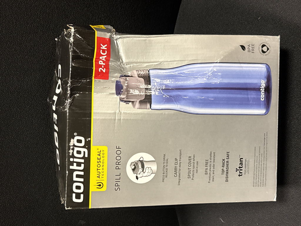 Contigo 32oz AutoSeal Fit Water Bottle 2-Pack Sangria Juniper New Damaged Box 5HZ5