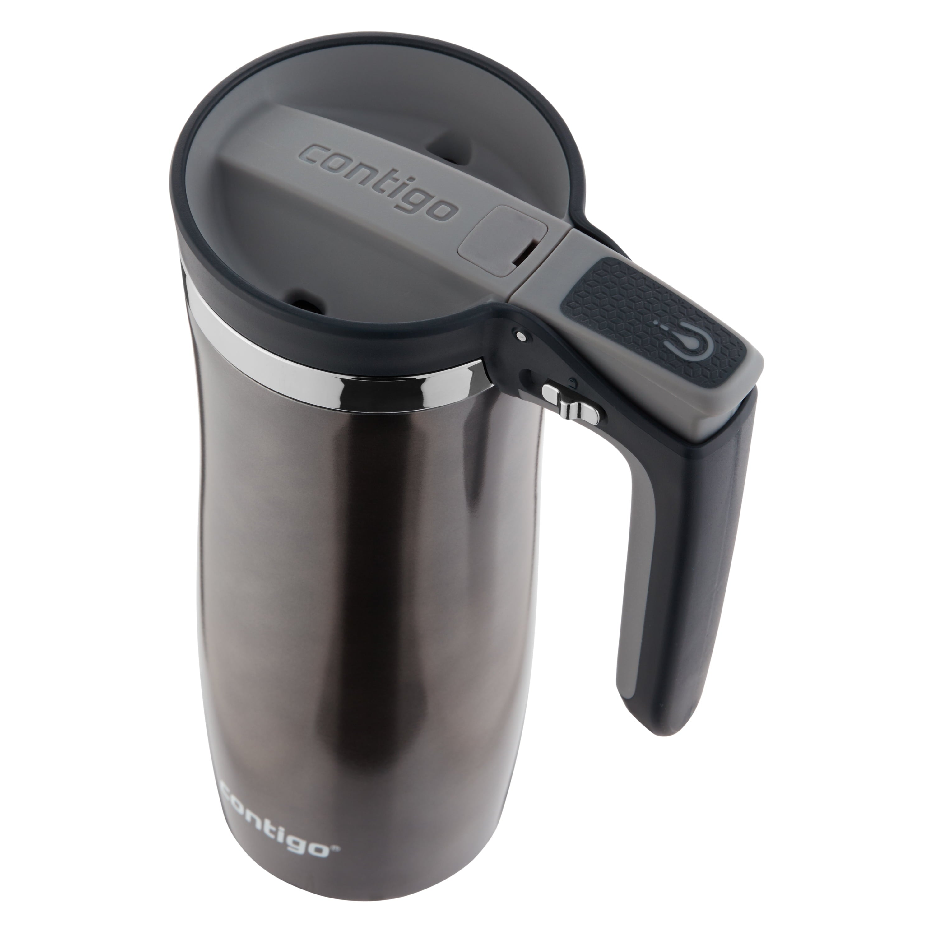Contigo Autoseal Vacuum Insulated 16 Ounce Stainless Steel Gunmetal Travel Mug with Easy Lid KCQM
