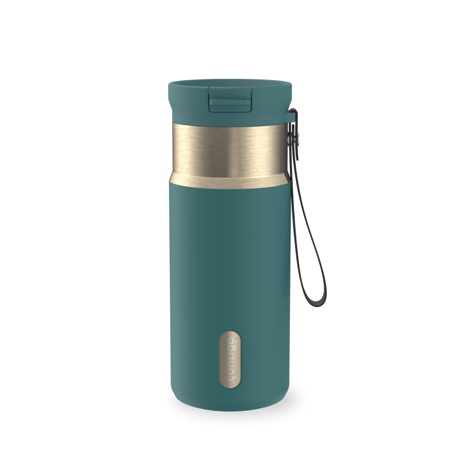 Contigo SnapSeal 16 oz Leakproof Stainless Steel Water Bottle with Carrying Strap A9IT