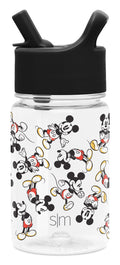 Simple Modern Disney 12oz Summit Kids Tritan Water Bottle with Straw Lid for Toddler - Dishwasher Safe Travel Tumbler - Disney: Mickey Retro I45K