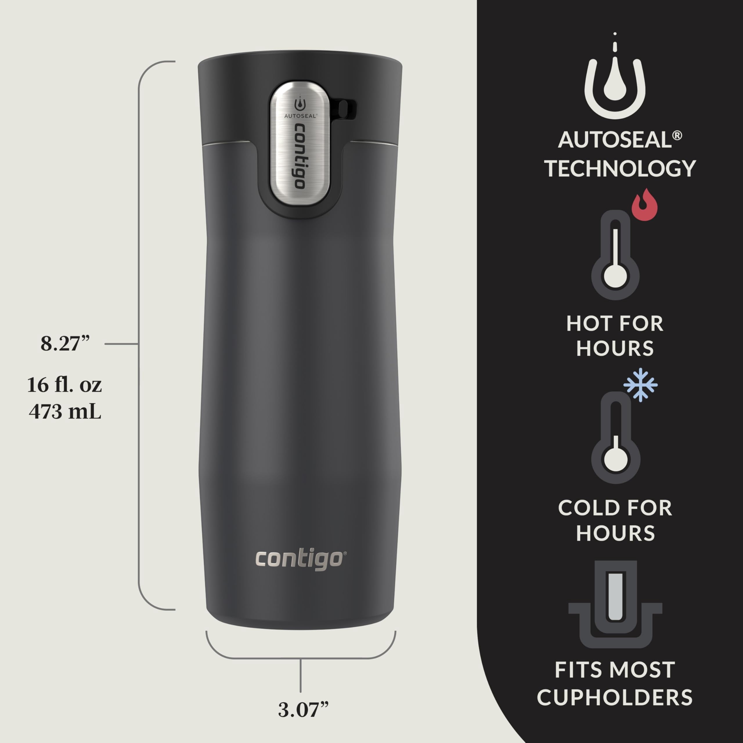 Autoseal West Loop Vacuum-insulated Stainless Steel Travel Mug With Easy-clean Lid 20 Oz Sake H22S