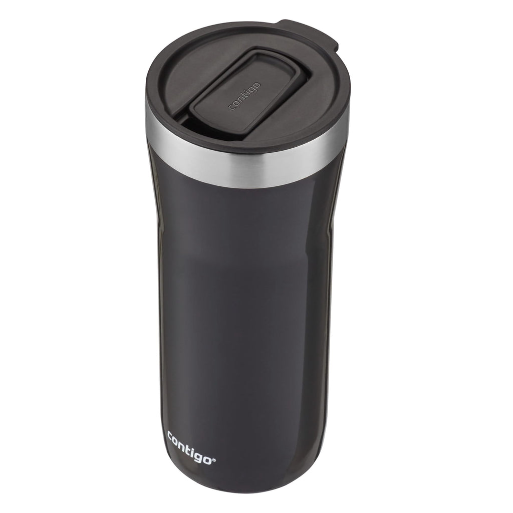 Contigo Streeterville Stainless Steel Tumbler with Plastic Straw and Splash-Proof Lid, Licorice, 32 fl. oz OACB