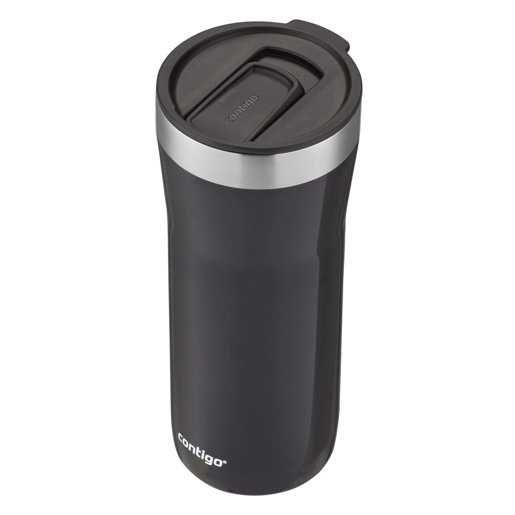 Contigo Streeterville Stainless Steel Tumbler with Plastic Straw and Splash-Proof Lid, Licorice, 32 fl. oz OACB