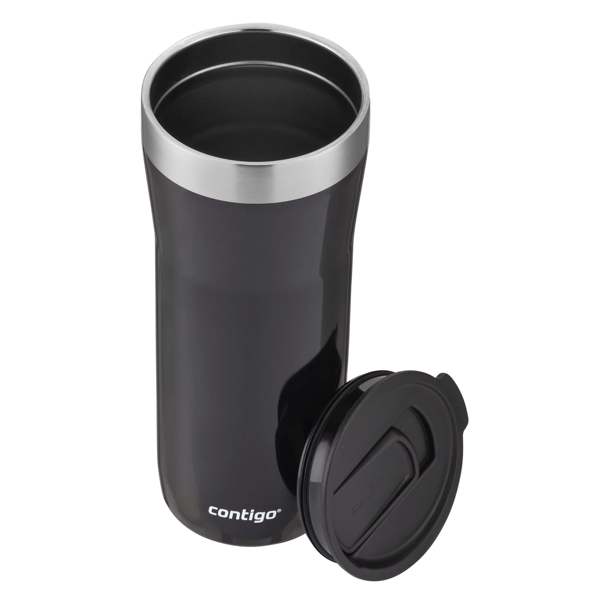 Contigo Streeterville Stainless Steel Tumbler with Plastic Straw and Splash-Proof Lid, Licorice, 32 fl. oz OACB