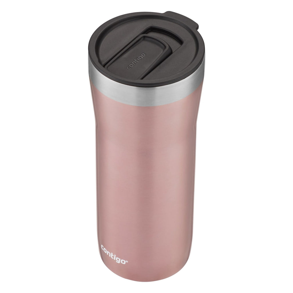 Contigo Streeterville Stainless Steel Tumbler with Plastic Straw and Splash-Proof Lid, Licorice, 32 fl. oz OACB