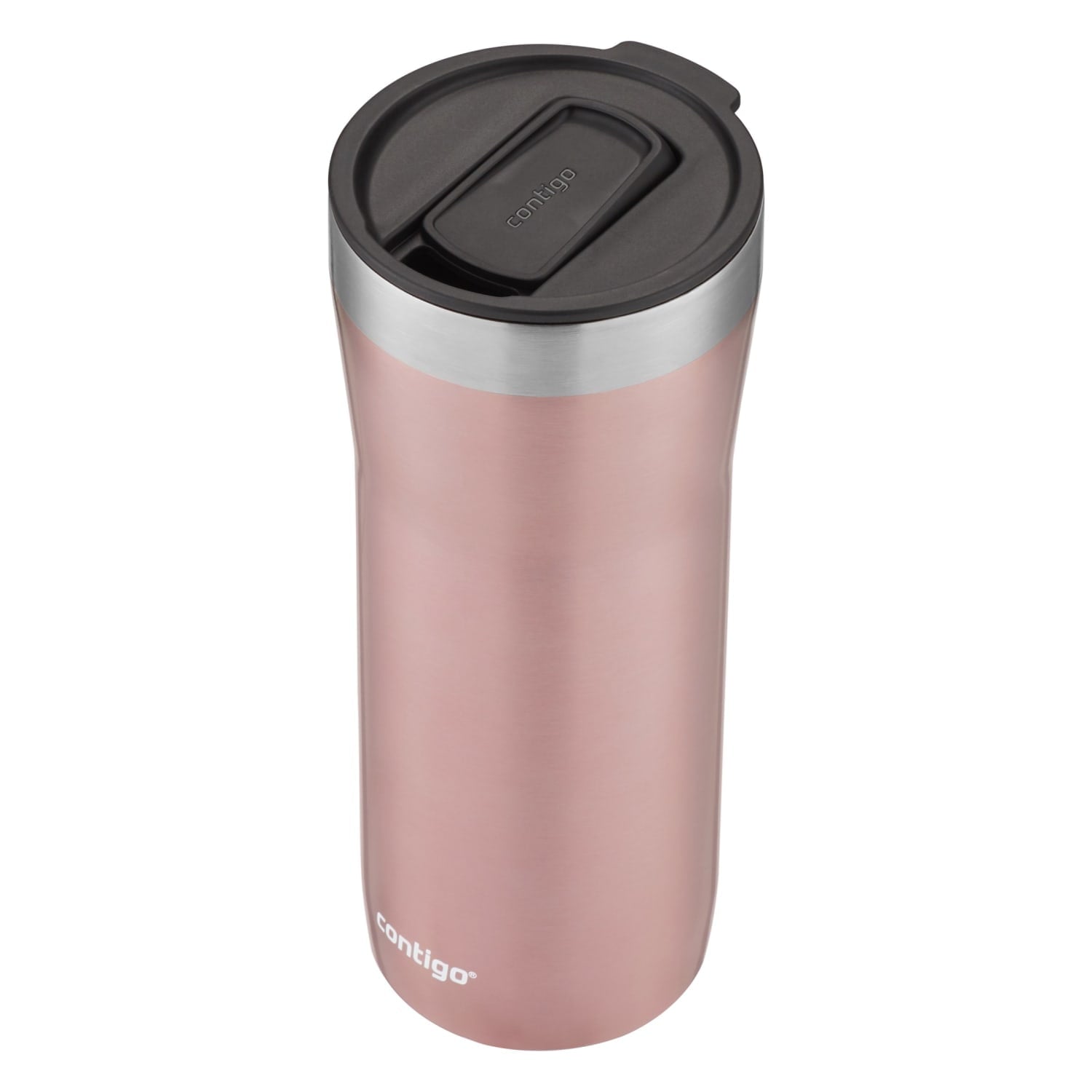 Contigo Streeterville Stainless Steel Tumbler with Plastic Straw and Splash-Proof Lid, Licorice, 32 fl. oz OACB