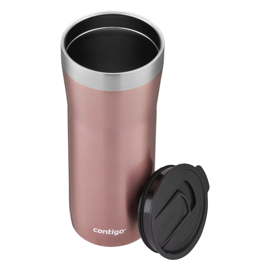 Contigo Streeterville Stainless Steel Tumbler with Plastic Straw and Splash-Proof Lid, Licorice, 32 fl. oz OACB