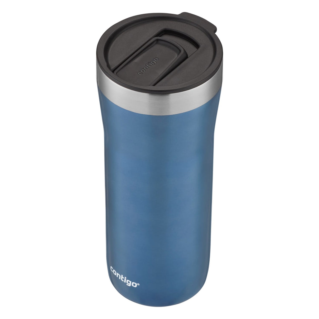 Contigo Streeterville Stainless Steel Tumbler with Plastic Straw and Splash-Proof Lid, Licorice, 32 fl. oz OACB