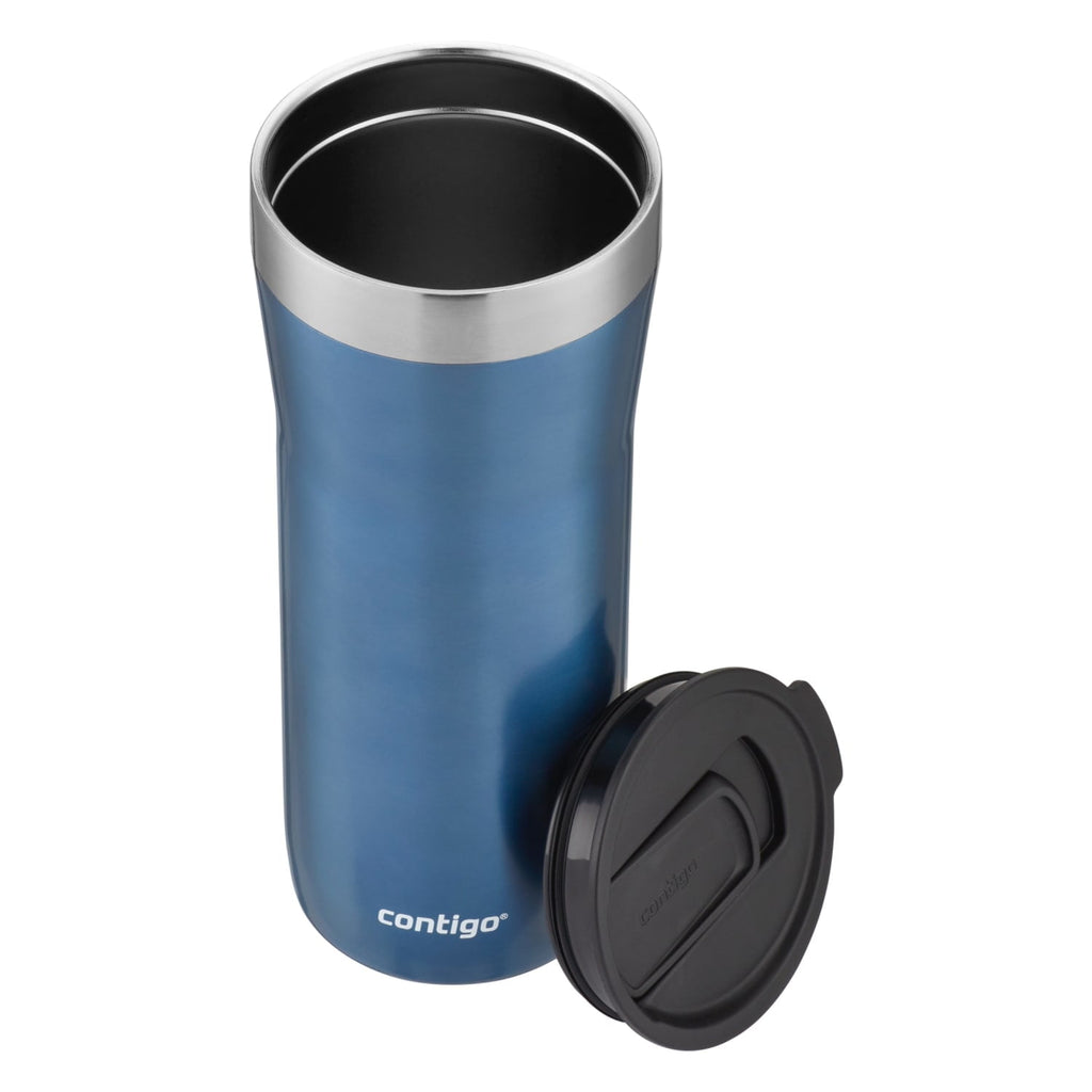 Contigo Streeterville Stainless Steel Tumbler with Plastic Straw and Splash-Proof Lid, Licorice, 32 fl. oz OACB