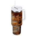 30 oz Insulated Stainless Steel Tumbler Double Wall Stainless Steel Tumbler with 2-Way Drinking Beautiful Autumn Forest JEIF