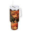30 oz Insulated Stainless Steel Tumbler Double Wall Stainless Steel Tumbler with 2-Way Drinking Beautiful Fall Scene CN9K