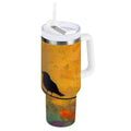 30 oz Insulated Stainless Steel Tumbler Double Wall Stainless Steel Tumbler with 2-Way Drinking Birds on A Wire NDNH