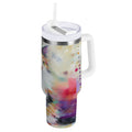 30 oz Insulated Stainless Steel Tumbler Double Wall Stainless Steel Tumbler with 2-Way Drinking Charming Hairy Cat BD42