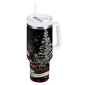 30 oz Insulated Stainless Steel Tumbler Double Wall Stainless Steel Tumbler with 2-Way Drinking Christmas Snowman JCA1