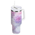30 oz Insulated Stainless Steel Tumbler Double Wall Stainless Steel Tumbler with 2-Way Drinking Cute Pastel Watercolor Floral 4SBH