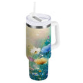 30 oz Insulated Stainless Steel Tumbler Double Wall Stainless Steel Tumbler with 2-Way Drinking Watercolor Wildflowers TQQX