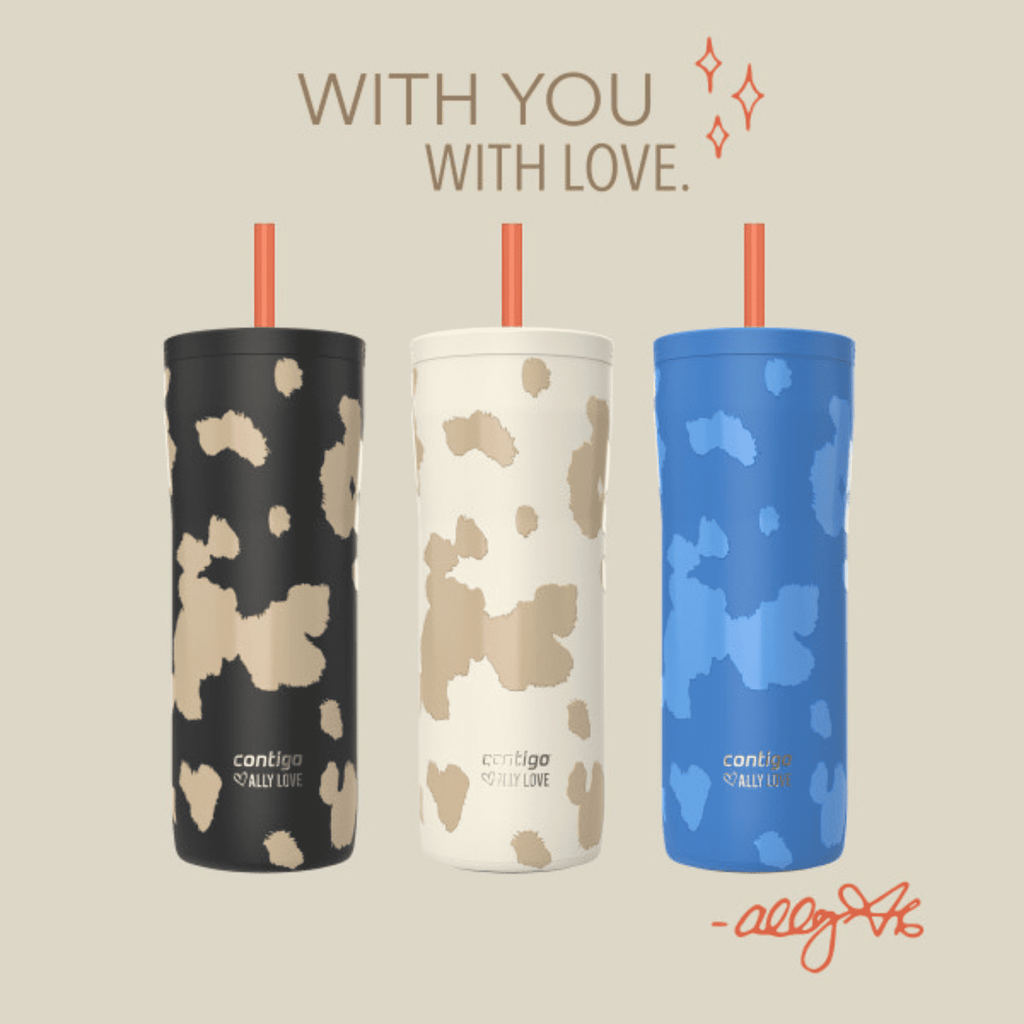 Contigo x Ally Love Streeterville 2.0 Stainless Steel Tumbler with Straw, 24 oz, Stellar Jay AWER