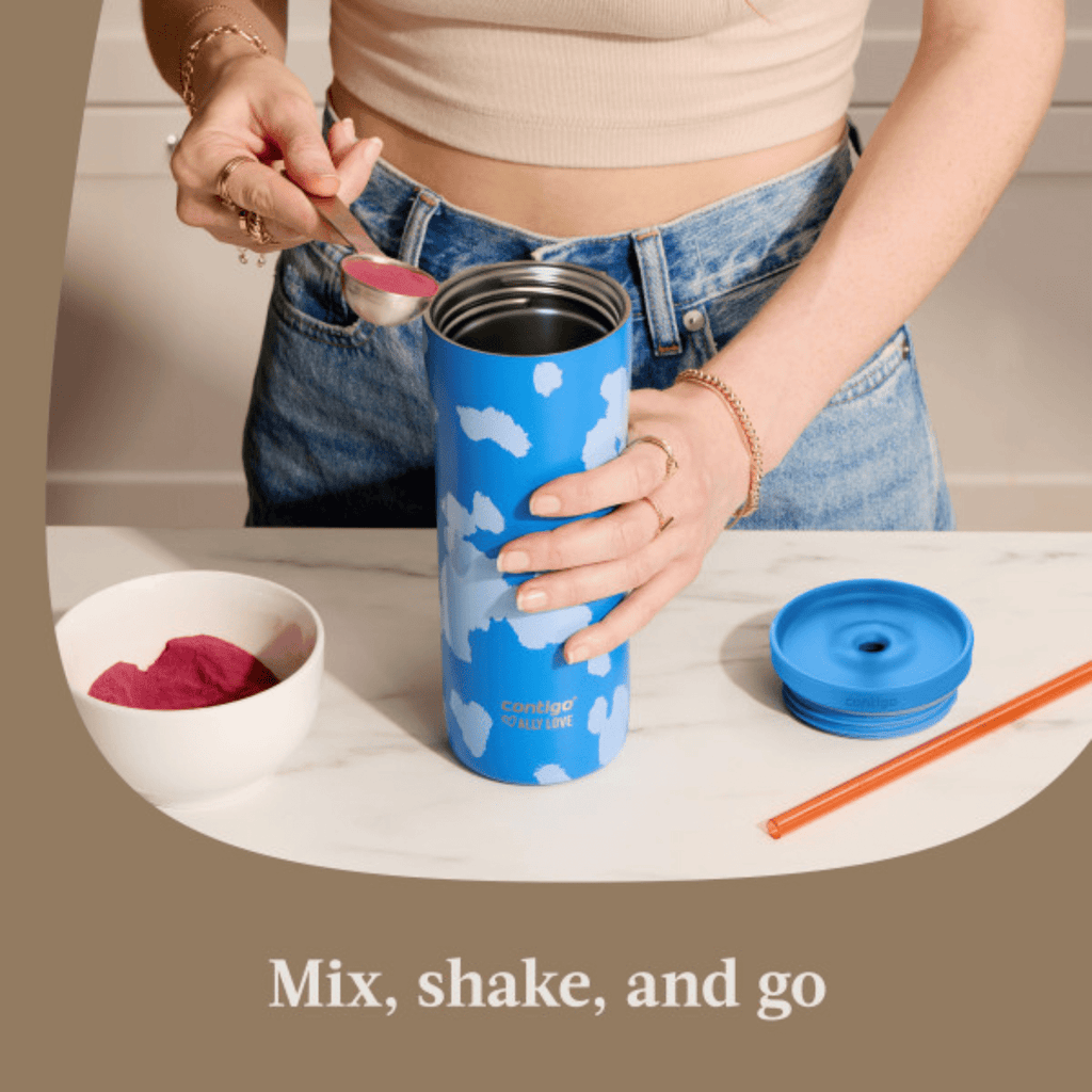 Contigo x Ally Love Streeterville 2.0 Stainless Steel Tumbler with Straw, 24 oz, Stellar Jay AWER