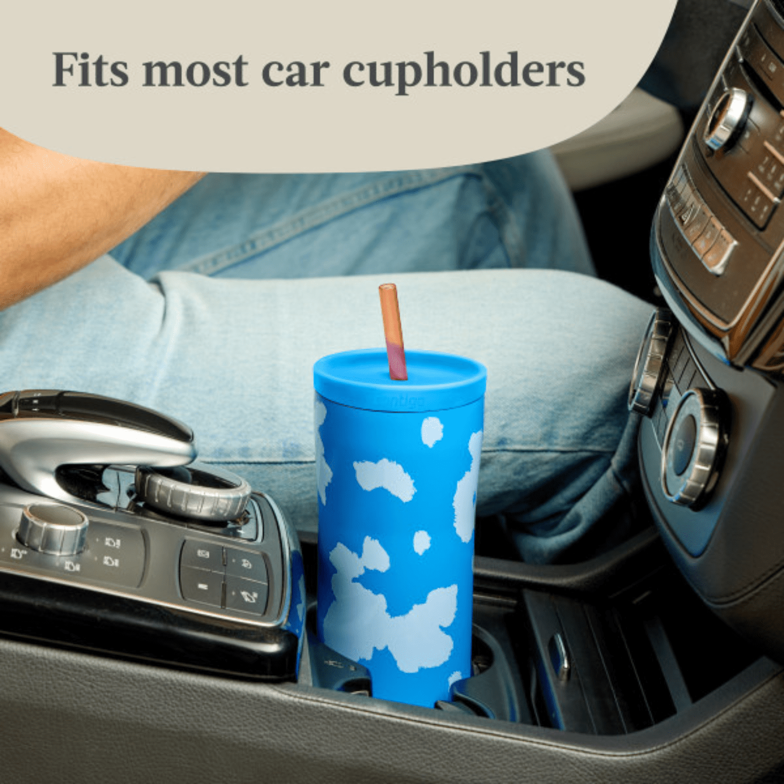 Contigo x Ally Love Streeterville 2.0 Stainless Steel Tumbler with Straw, 24 oz, Stellar Jay AWER