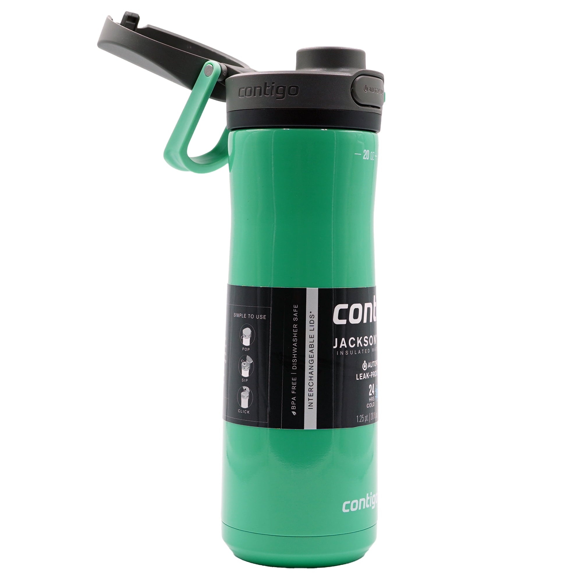 Contigo 20 oz. Jackson Chill 2.0 Water Bottle - Stainless Steel w/Licorice 5LJX