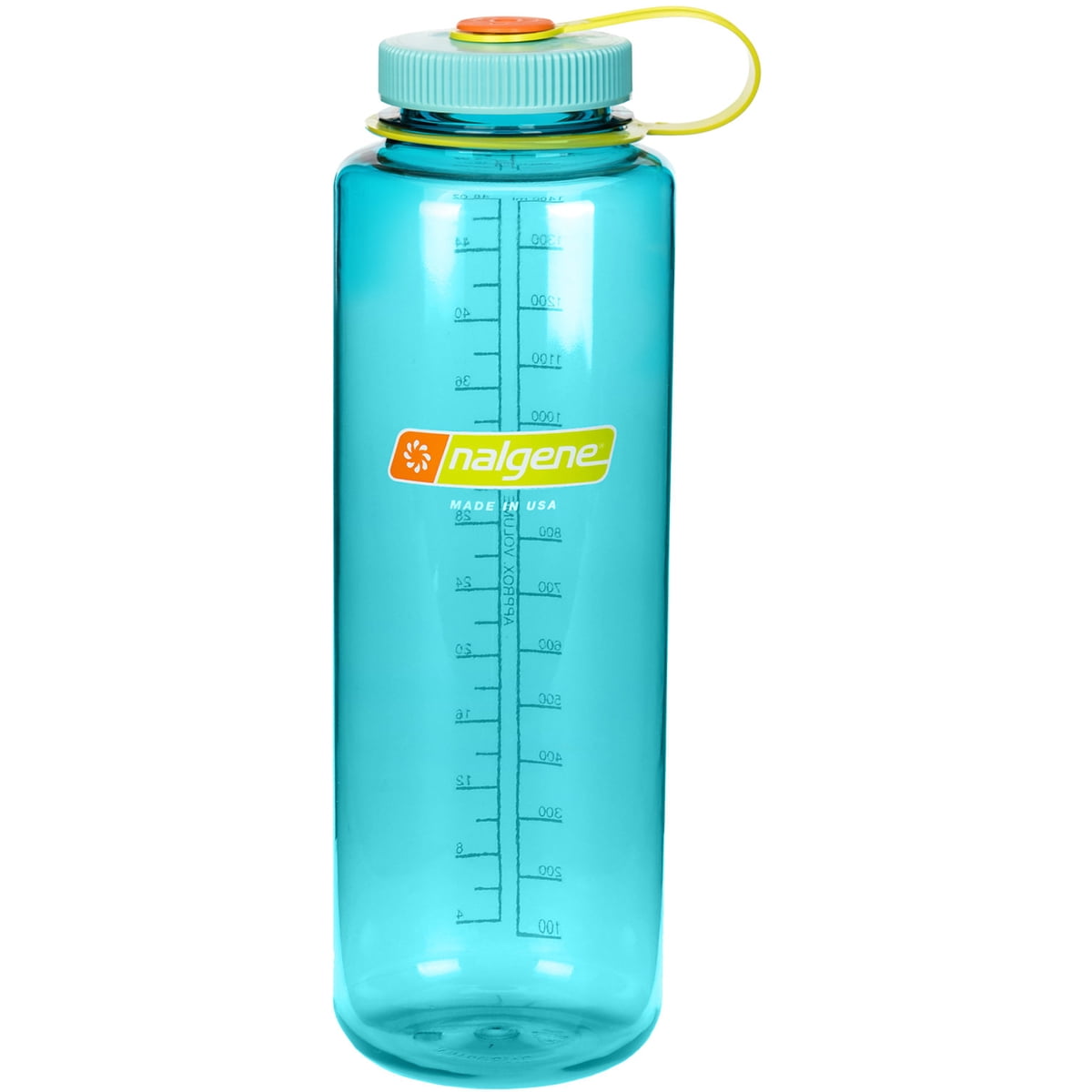 Nalgene Sustain Tritan BPA-Free Water Bottle Made with Material Derived from 50% Plastic Waste (using ISCC certified mass balance), 48 OZ, Wide Mouth, Blue WPHC