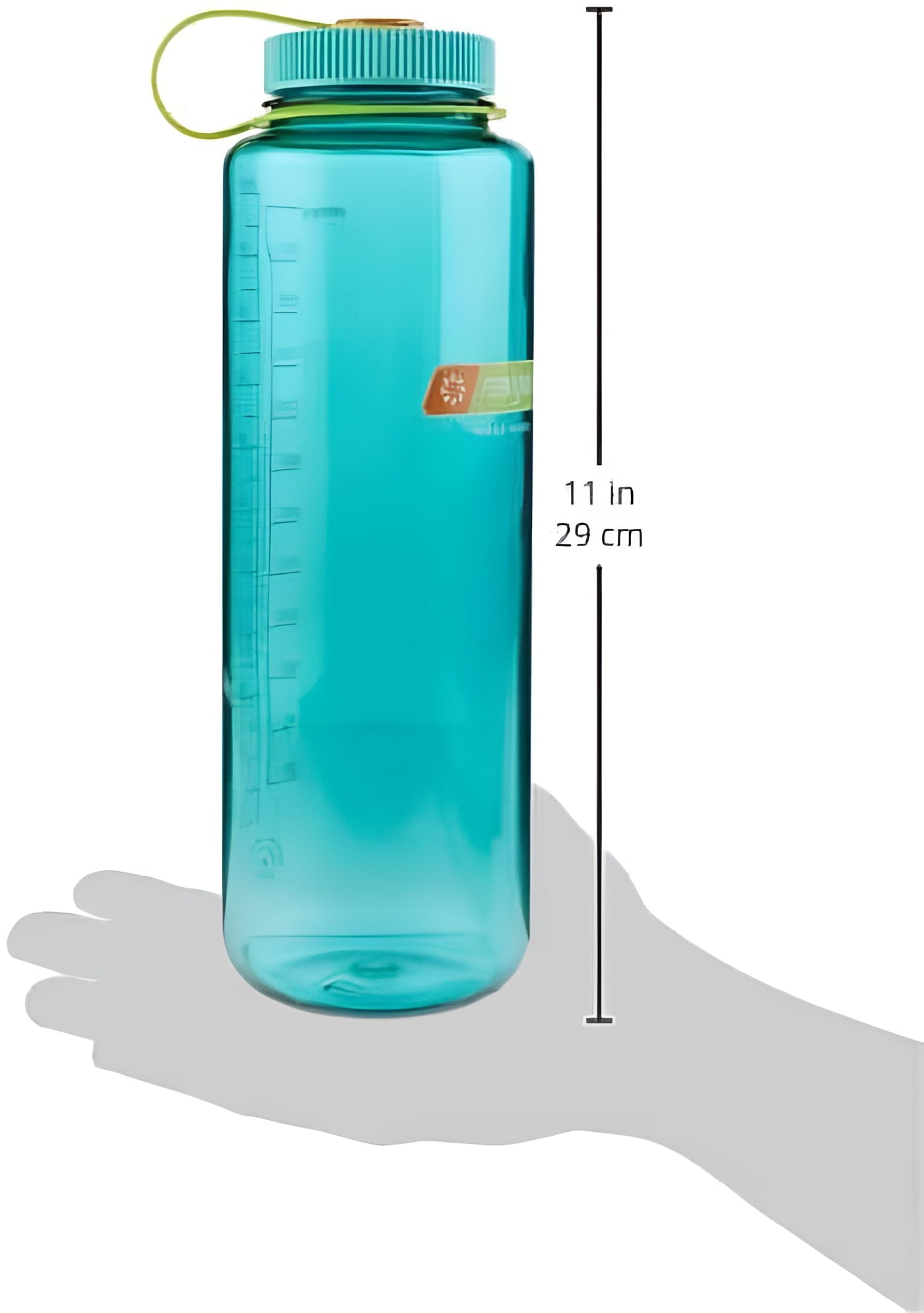 Nalgene Sustain Tritan BPA-Free Water Bottle Made with Material Derived from 50% Plastic Waste (using ISCC certified mass balance), 48 OZ, Wide Mouth, Blue WPHC