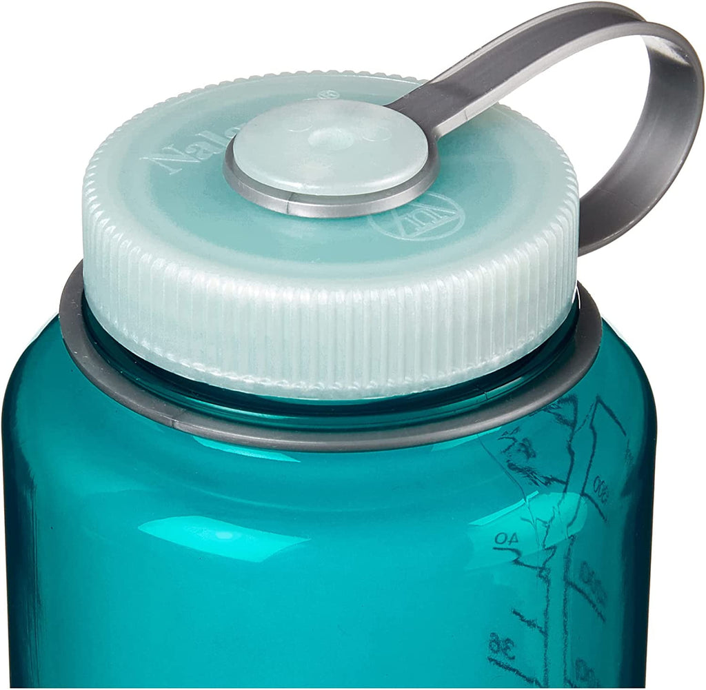 Nalgene Sustain Tritan BPA-Free Water Bottle Made with Material Derived from 50% Plastic Waste (using ISCC certified mass balance), 48 OZ, Wide Mouth, Blue WPHC