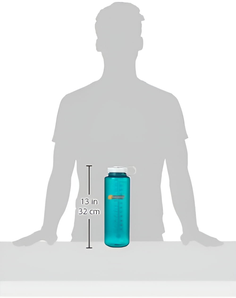 Nalgene Sustain Tritan BPA-Free Water Bottle Made with Material Derived from 50% Plastic Waste (using ISCC certified mass balance), 48 OZ, Wide Mouth, Blue WPHC
