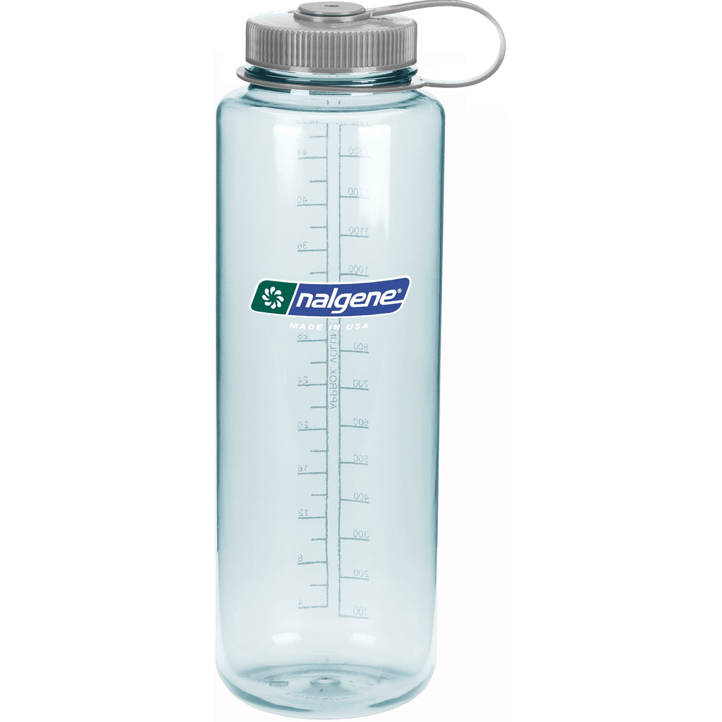 Nalgene Sustain Tritan BPA-Free Water Bottle Made with Material Derived from 50% Plastic Waste (using ISCC certified mass balance), 48 OZ, Wide Mouth, Blue WPHC