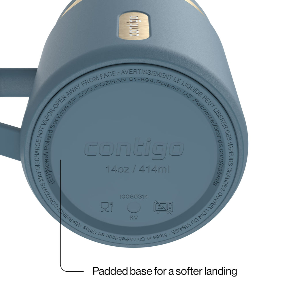 Contigo SnapSeal Leakproof Stainless Steel Reusable Travel Tumbler,Black/Bronze, 14 oz TF4D