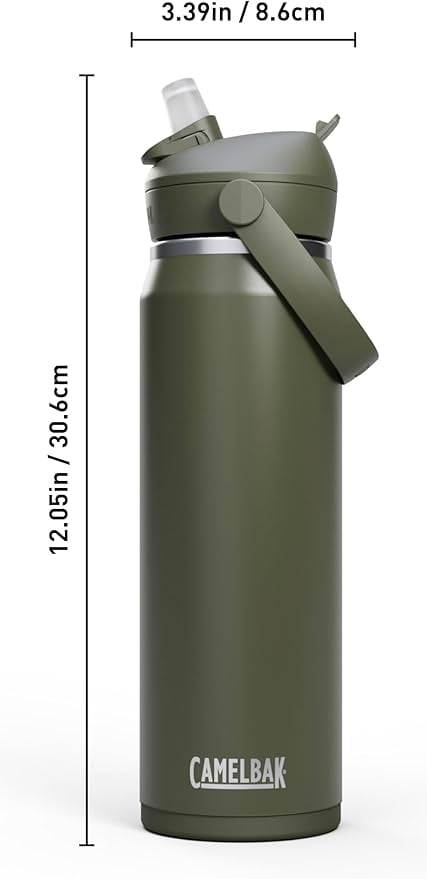 CamelBak Thrive™ Flip Straw Insulated Stainless Steel Water Bottle, 25 oz, Sierra Red 6ZBZ