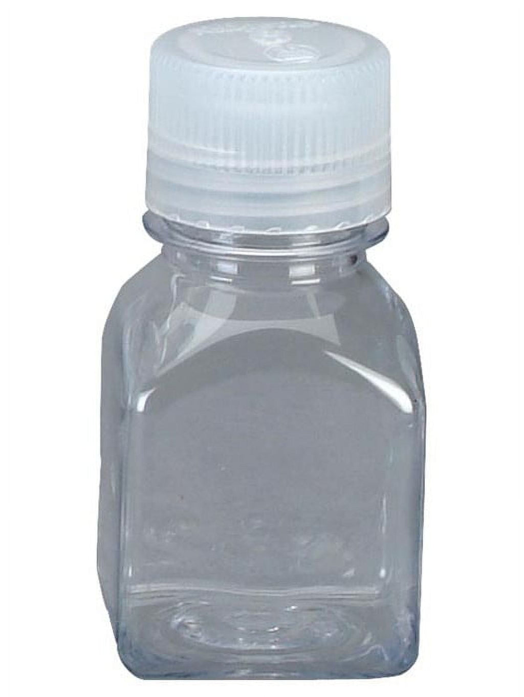 Nalgene Transparent Lexan Polycarbonate Square Storage Bottle - 8 oz. - Clear E73F