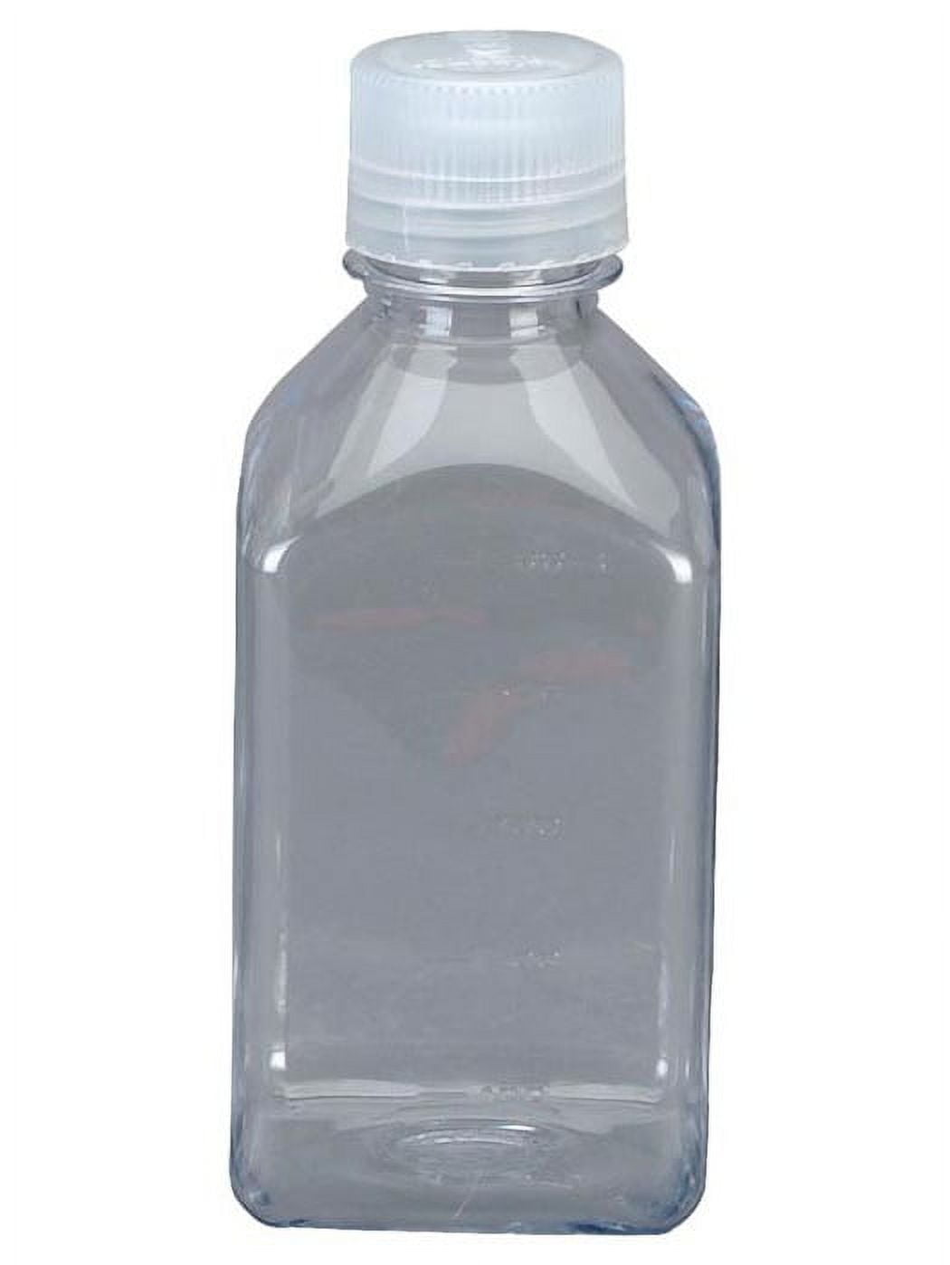Nalgene Transparent Lexan Polycarbonate Square Storage Bottle - 8 oz. - Clear E73F
