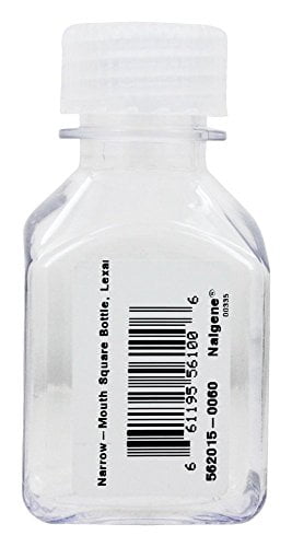 Nalgene Transparent Lexan Polycarbonate Square Storage Bottle - 8 oz. - Clear E73F