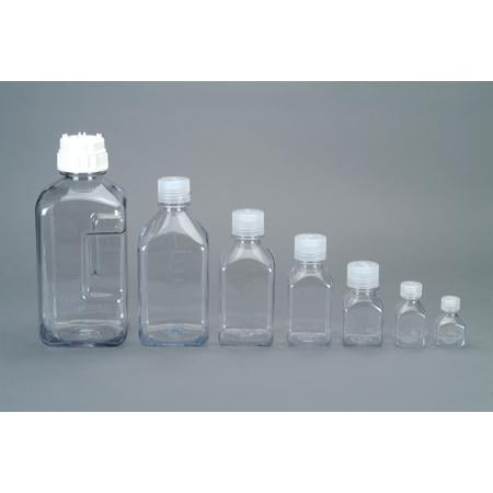 Nalgene Transparent Lexan Polycarbonate Square Storage Bottle - 8 oz. - Clear E73F