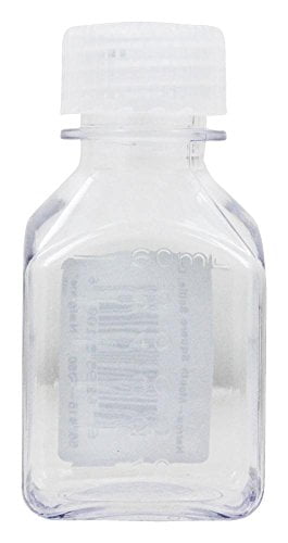 Nalgene Transparent Lexan Polycarbonate Square Storage Bottle - 8 oz. - Clear E73F