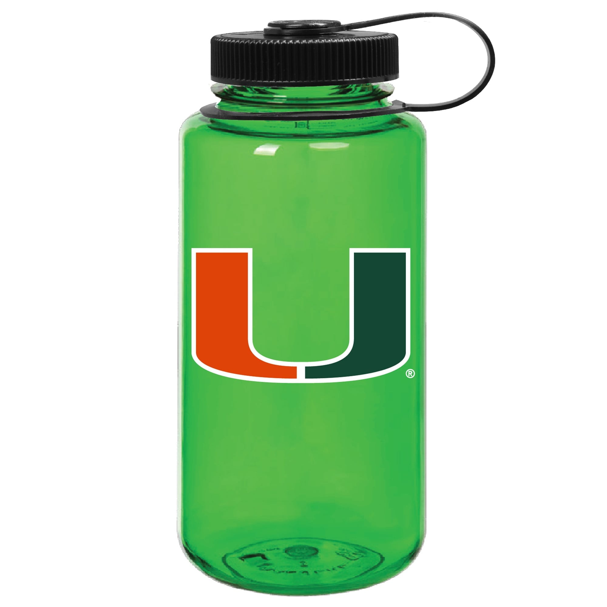 Green Miami Hurricanes 32oz. Nalgene Sustainable Wide Mouth Water Bottle 7HU4