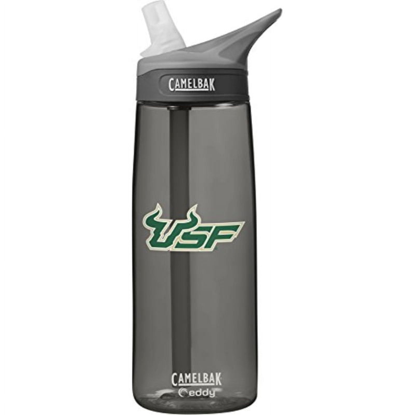 NCAA South Florida Bulls Unisex CamelBak Eddy 75L Collegiate Water Bottle, CHARCOAL, 75 Liter KRTE