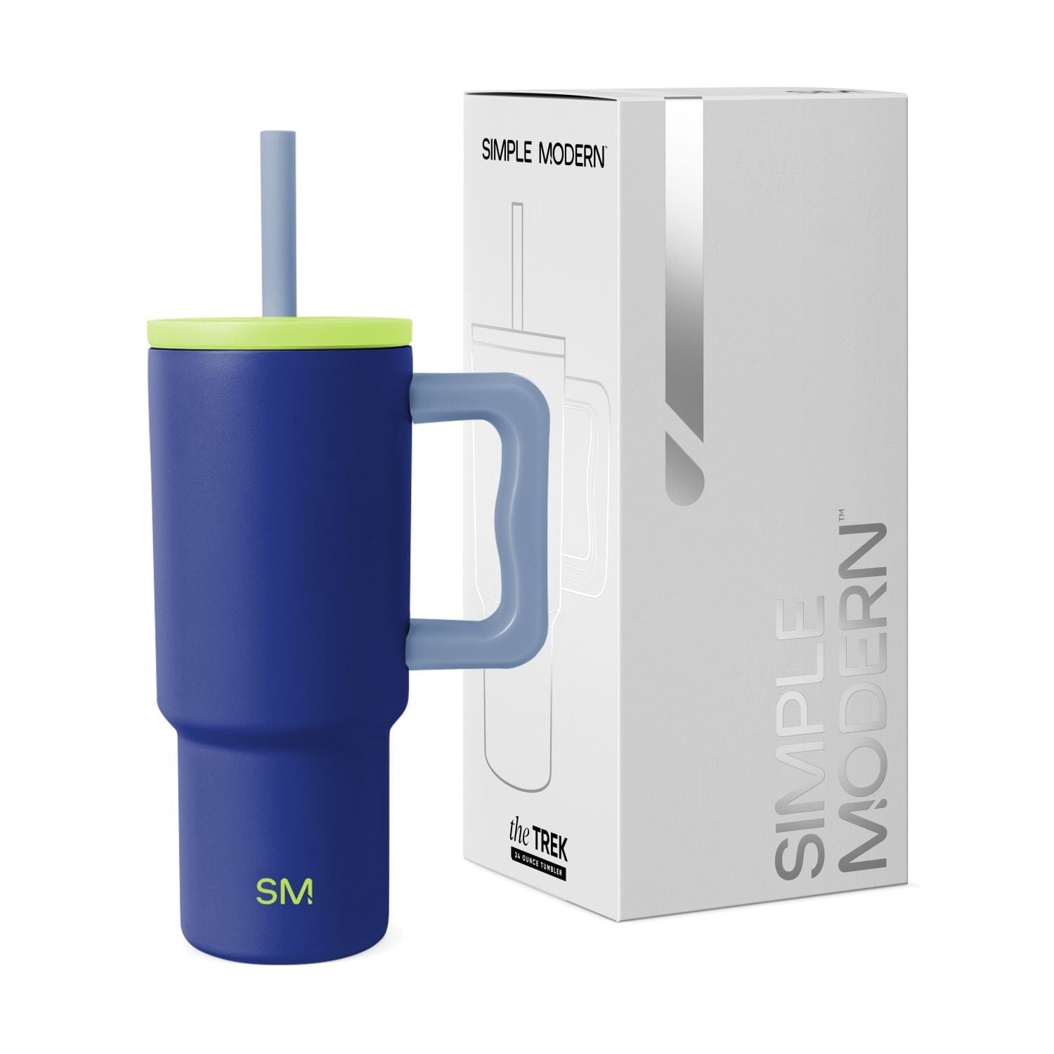Simple Modern 24oz Trek Tumbler with handle and Silicone Straw Lid | Asteroid CWZX