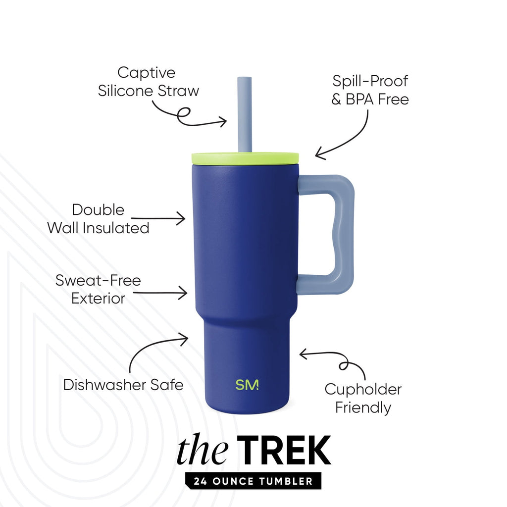 Simple Modern 24oz Trek Tumbler with handle and Silicone Straw Lid | Asteroid CWZX