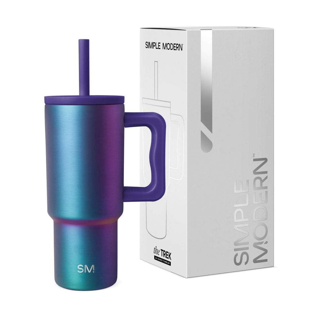 Simple Modern 24oz Trek Tumbler with handle and Silicone Straw Lid | Asteroid CWZX